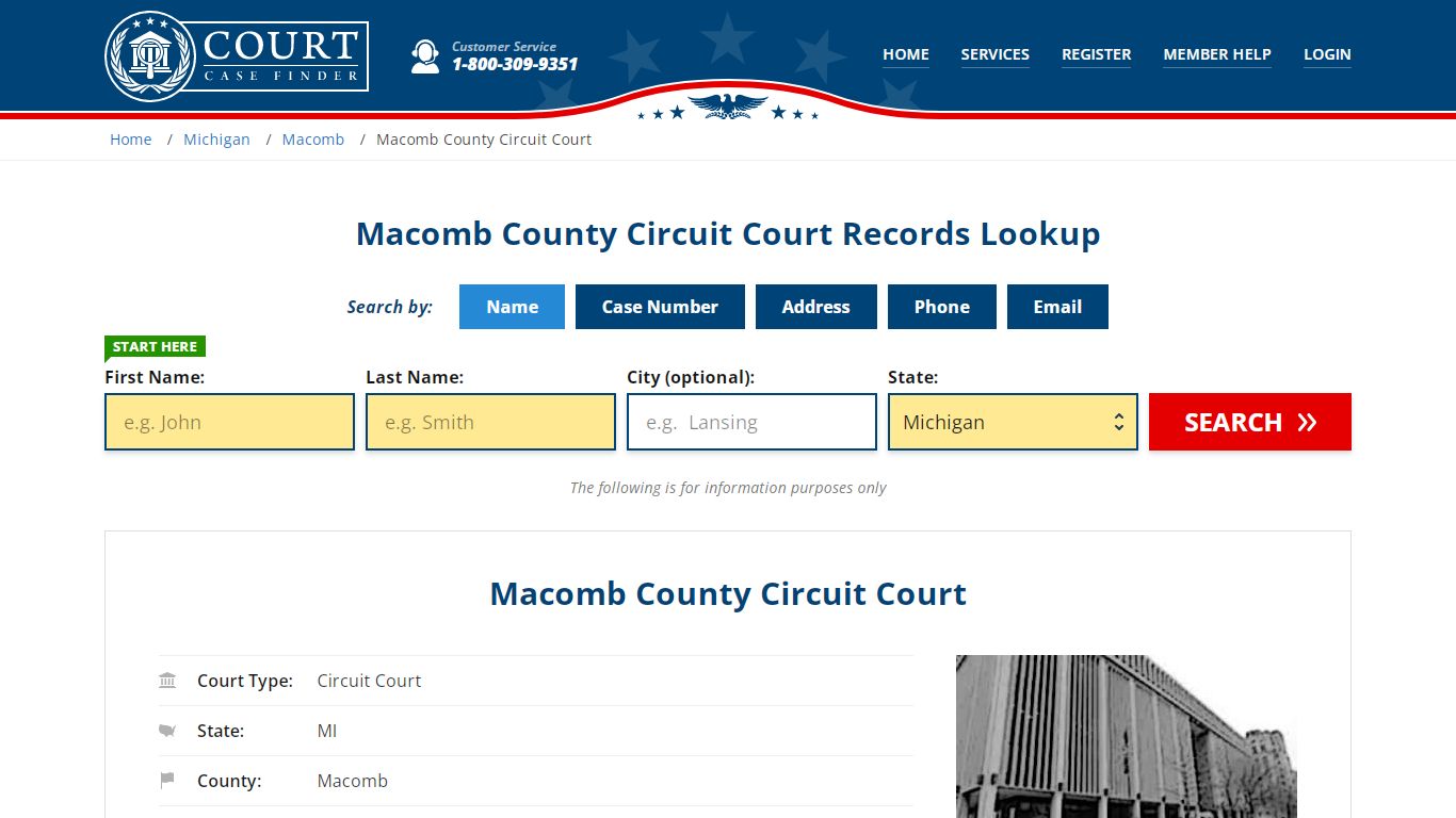 Macomb County Circuit Court Records Lookup - CourtCaseFinder.com